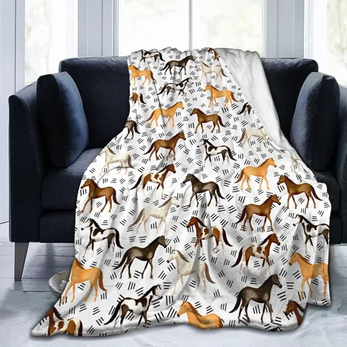 Miniatura 10 de Manta de cabra, regalos para niñas y niños, bonita manta colorida para sofá, manta de franela con animales, regalos de cumpleaños, 40 x 50 pulgadas