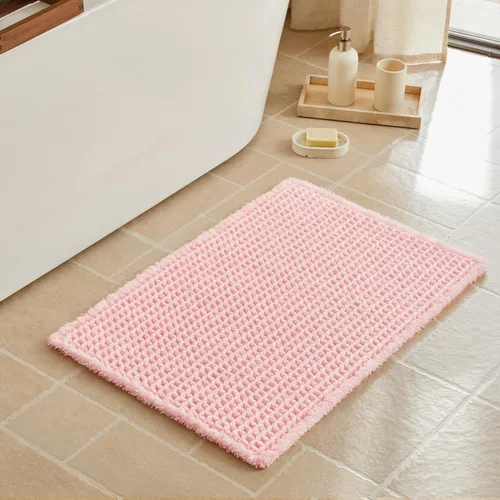 Miniatura 101 de Triohero Tapete de baño con diseño de gofre, tapete de baño pequeño y bohemio, antideslizante, lavable, ultra suave, súper absorbente, de secado