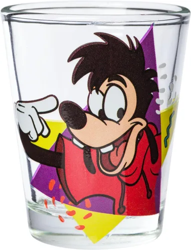 Miniatura 5 de Silver Buffalo Disney Una película Goofy - Juego de 4 mini vasos con personajes de Goofy, Max Goof, Roxanne y Bobby Zimuruski, 1.5 onzas