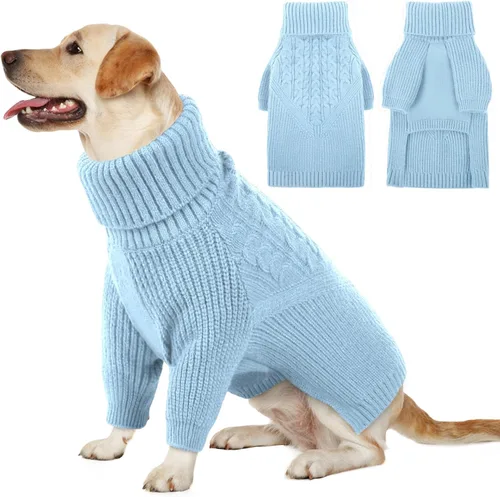 Miniatura 11 de Queenmore Suéter para perro, suéter para cachorros para perros pequeños, suéteres cálidos de invierno y otoño para perros, niñas y niños, suéter