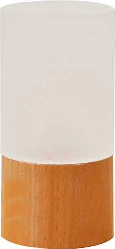 Miniatura 9 de LONRISWAY Lámpara de mesa de madera LED pequeña, luz de noche de noche para dormitorio, iluminación LED regulable, decoración creativa