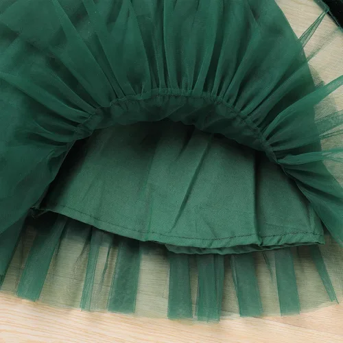 Miniatura 109 de IDOPIP Vestido tutú de terciopelo para niñas pequeñas, vestido de manga larga para princesa, Navidad, cumpleaños, fiesta, boda, vestidos de otoño e