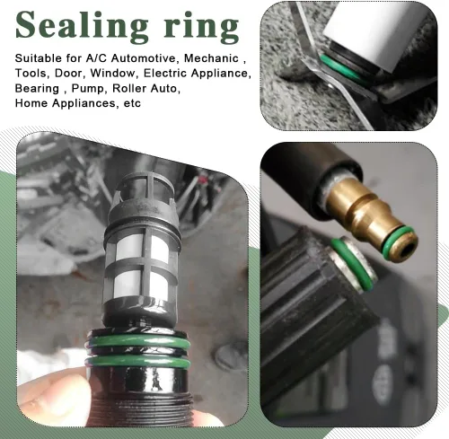 Miniatura 5 de Kit de 270 anillos tóricos, kit de juntas tóricas de CA automotriz, anillo de sello de compresor de aire acondicionado para automóvil, anillo