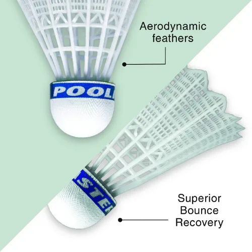 Miniatura 5 de Poolmaster 72862 Juego de bádminton para jardín, piscina, agua o césped, (incluye 4 raquetas y 4 volantes)
