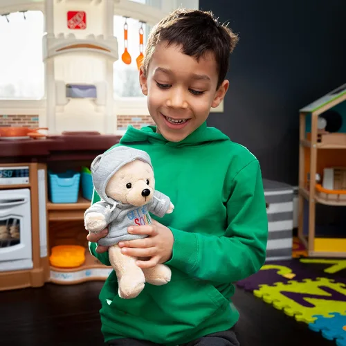 Miniatura 5 de Ganz Oso de peluche Get Well Soon de 9 pulgadas con capucha gris, regalo para niños y mujeres (animal de peluche de nariz bronceada)