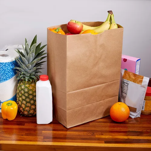 Miniatura 4 de PrimeSaver Bolsas de papel resistentes de 12 x 7 x 17 pulgadas, bolsas de compras grandes de papel kraft marrón para comestibles, venta al por