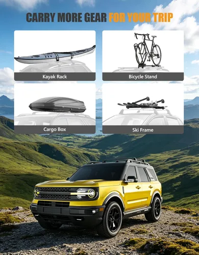 Miniatura 5 de KINGGERI Barras transversales de techo de 265 libras para Ford Bronco Sport Base (en carretera) 2021-2025 y Bigbend 2021-2025 y Outer Banks 2021