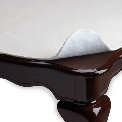Miniatura 2 de Cubre mesa de YOURTABLECLOTH, forrado de franela, resistente y acolchado Blanco