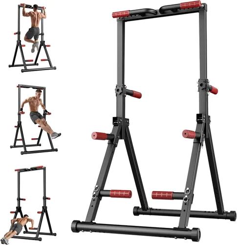 Miniatura 8 de Foldable Pull Up Bar Free Standing, Strength Training Pull-up Bars Adjustable Pull Up Station, Power Tower Pull Up Bar MultiFunction Pull Up Dip