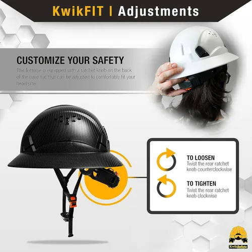 Miniatura 5 de KwikSafety - Charlotte, NC - Sombreros duros [Ala completa, estilo gorra, estilo de escalada] Tipo 1, Clase C ANSI OSHA Negro (Premium)