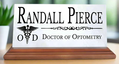 Miniatura 16 de Placa de identificación de escritorio para médico, placa de identificación personalizada para médicos, para escritorio o estante, mármol sólido MD