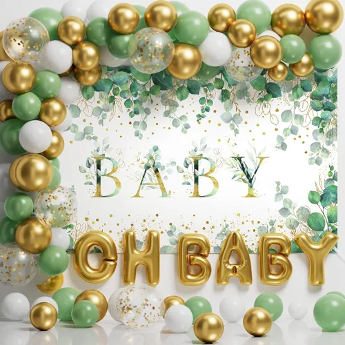 Miniatura 7 de Decoraciones de baby shower para niñas y niños, 247 piezas (25 invitados), suministros de fiesta boho con plato de papel, servilleta, vaso