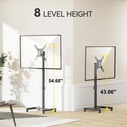 Miniatura 4 de AM Alphamount - Soporte de piso para TV para televisores planos/curvos de 13 a 43 pulgadas de hasta 44 libras, soporte de piso para TV y monitor