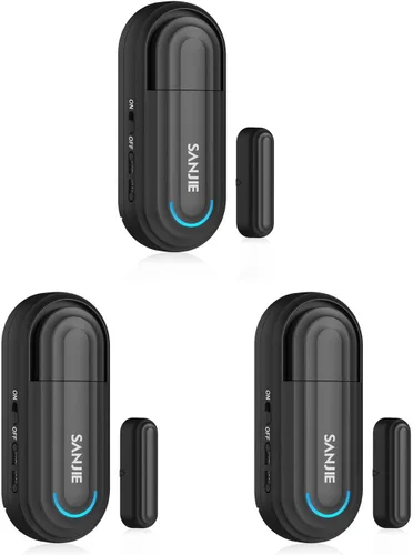 Miniatura 11 de Alarmas para puerta de piscina para seguridad del hogar, volumen de 0 a 120 dB ajustable con 4 modos, alarma de puerta inalámbrica con control