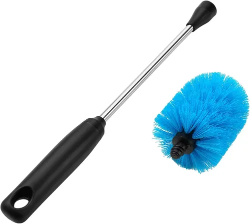 Miniatura 3 de MOSOLAN Cepillo para botellas de acero inoxidable con cabezal reemplazable, paquete de 2 cepillos de limpieza de mango largo para botellas de agua