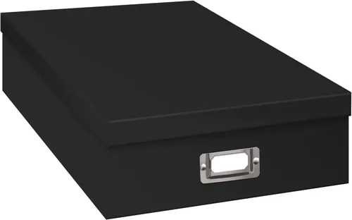 Pioneer Caja de almacenamiento jumbo para álbumes de recortes, color negro, 14.75 pulgadas x 13 pulgadas x 3.75 pulgadas
