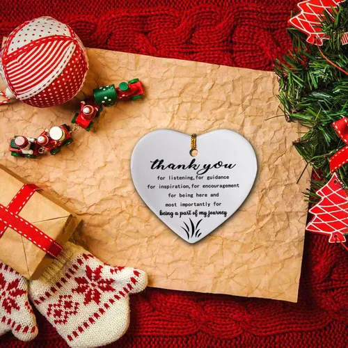 Miniatura 3 de Letrero de recuerdo de cerámica con texto en inglés "Thank You for Being a Part of My Journey", regalo de agradecimiento para amigos, compañeros