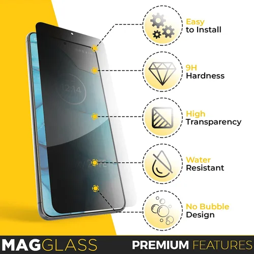 Miniatura 6 de magglass Samsung S21 FE Protector de pantalla de vidrio templado (privacidad)