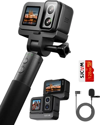 Miniatura 11 de SJCAM Cámara de acción SJ20, visión nocturna MIC Ultra y 4K verdadero, potencia 8H, lente dual 4K, FOV gran angular de 154°, movimiento de poca luz