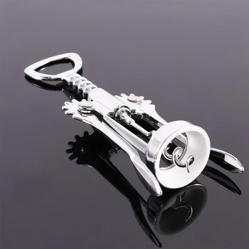 Miniatura 3 de Sacacorchos de acero inoxidable, sacacorchos portátil, sacacorchos y tapa de cerveza, removedor de abrebotellas para cocina, restaurante, bares
