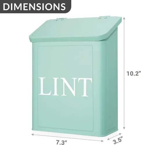 Miniatura 3 de Calindiana - Moderno contenedor magnético de metal para decoración y accesorios de cuarto de lavado con tapa para lavandería, para organización
