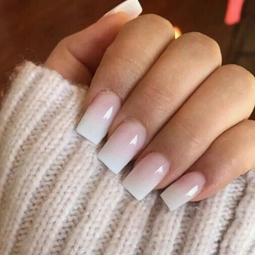 Miniatura 33 de KQueenest Uñas Postizas de Presión Azul Real Cortas Medianas Cuadradas con Pegamento, Juego de Uñas Falsas Sólidas Oscuras Cortas Ataúd Acrílicas