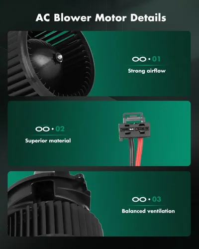 Miniatura 3 de SCITOO BM10118C Motor de ventilador delantero HVAC con jaula de ventilador para BMW 2014-2023, para Mini 2014 2016-2023