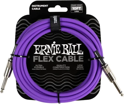 Miniatura 4 de Ernie Ball - Cable de instrumento flex recto/recto 10 pies - Negro (P06434)