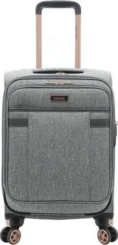 Miniatura 8 de kensie Hudson Softside - Juego de equipaje giratorio de 3 piezas, Gris brezo, Hudson Softside - Juego de equipaje giratorio de 3 piezas