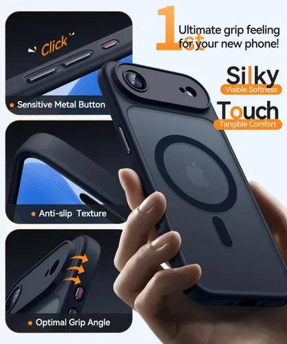 Miniatura 7 de CANSHN Funda magnética compatible con iPhone Air (6.5 pulgadas), mejorada [protección completa de la cámara] [compatible con Magsafe]