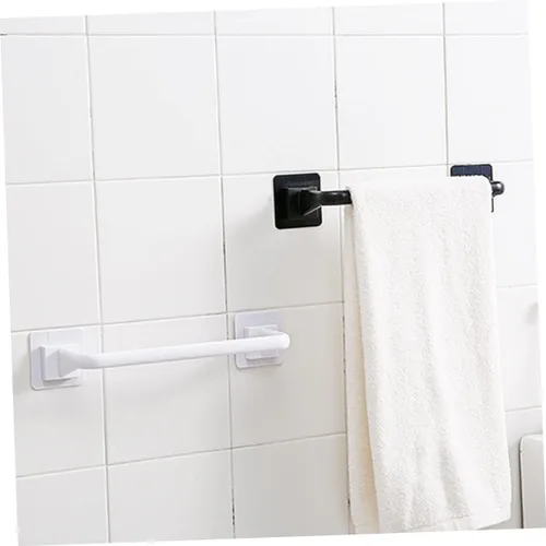 Miniatura 2 de Uonlytech Toallero negro multiusos para colgar en la pared, estantes para colgar toallas de mano, estante para toallas de dormitorio universitario
