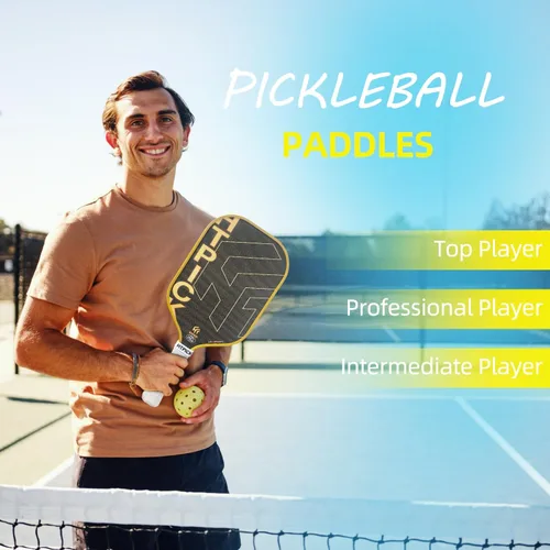 Miniatura 9 de Pickleball Paddles, Carbon Fiber Pickleball Paddle High Grit & Spin with PP Honeycomb Core 16mm Thickness and Thermoformed Elongated