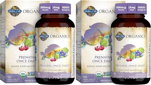 Miniatura 9 de Garden of Life Vitaminas Prenatales para Mujeres, Folato Orgánico para Energía y Desarrollo Fetal Saludable, Hierro sin estreñimiento, Vitamina C