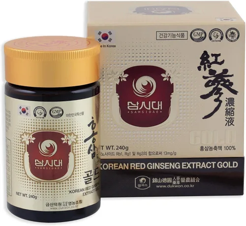 Miniatura 2 de SAMSIDAE Extracto de ginseng rojo coreano de oro 8.47 oz 6 años (13 mg/g), extracto de ginseng rojo 100% coreano - Aumenta la inmunidad y promueve