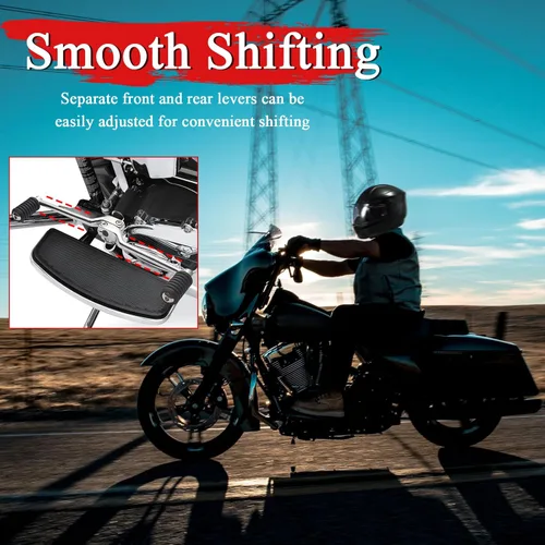 Miniatura 2 de Palancas delanteras y traseras con clavijas de cambio, clavijas de cambio de talón/punta para Harley 1986-2017 FL Softail, Touring Road King 1988