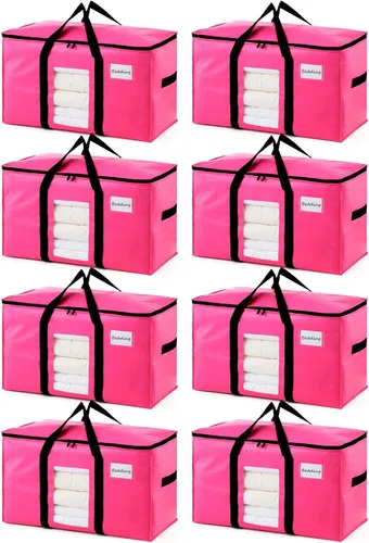Miniatura 55 de TAILI - Bolsas de mudanza extra grandes, paquete de 10 bolsas negras resistentes para almacenamiento con ventana visible, asas envolventes