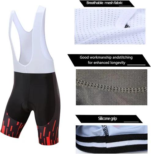 Miniatura 6 de Coconut Ropamo CR - Conjunto de camiseta de ciclismo para hombre, con cremallera, bolsillo con cremallera, manga corta, kits de ciclismo, pantalones
