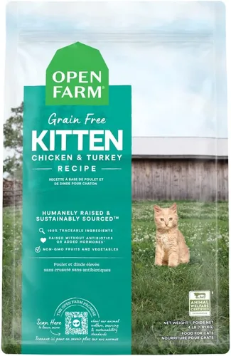 Miniatura 12 de Open Farm - Alimento seco para gatos sin granos de cordero criado en pasto, receta de cordero criado humanamente con superalimentos sin OMG y sin