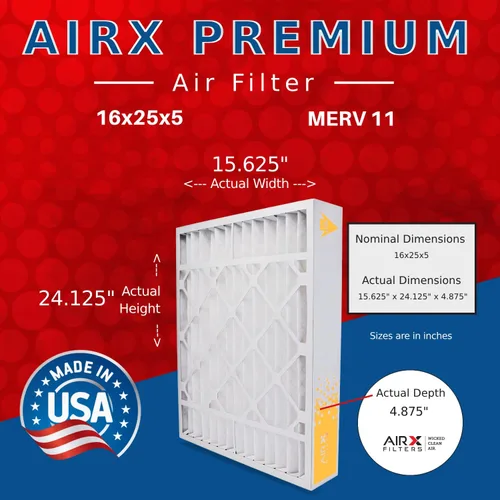 Miniatura 2 de AIRX FILTERS WICKED CLEAN AIR. Filtro de aire MERV 11 de 16 x 25 x 5 compatible con filtro de horno ReservePro 4511, paquete de 2