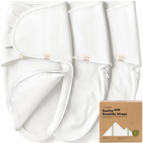 Miniatura 16 de Saco de dormir para bebé con cremallera - Paquete de 3 mantas envolventes para recién nacidos de 0 a 3 meses, bebé, niña, niño, saco de dormir suave