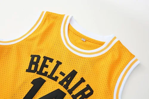 Miniatura 5 de Youth #14The Fresh Prince of Bel Air Academy, para niños, camiseta de baloncesto para hombres, cómodas camisas deportivas bordadas