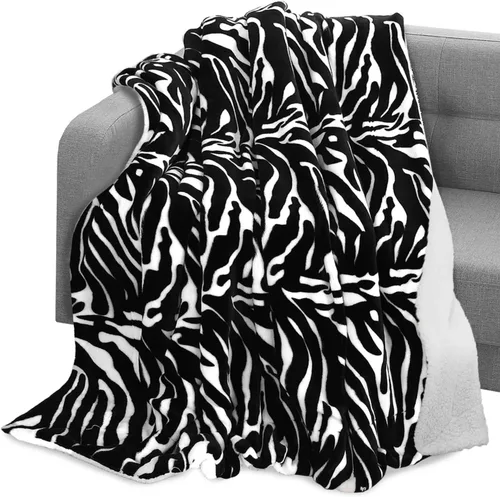 Miniatura 25 de Elegant Comfort Manta reversible de franela sherpa, ultrasuave, mullida, acogedora y afelpada, manta decorativa ligera para todas las estaciones, 50