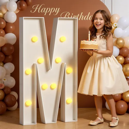 Miniatura 41 de Números de marquesina de 4 pies de alto, 4 pies de alto, números grandes iluminados 0 para 30, 40, 50, 60, decoración de fiesta de cumpleaños