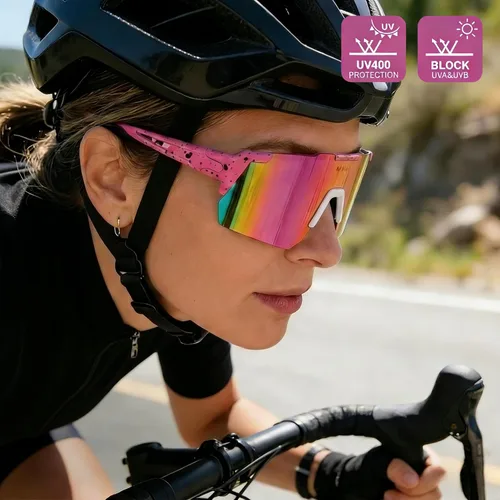 Miniatura 2 de Sports Polarized Sunglasses, UV 400 Protection Sun Glasses Women, Mens Glasses for Cycling Biking Running Rosa