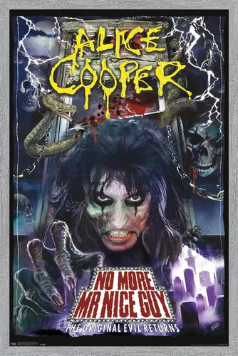 Miniatura 13 de Trends International Alice Cooper - Póster de pared No More Mr. Nice Guy, 14.725 x 22.375 pulgadas, versión enmarcada de madera de granero