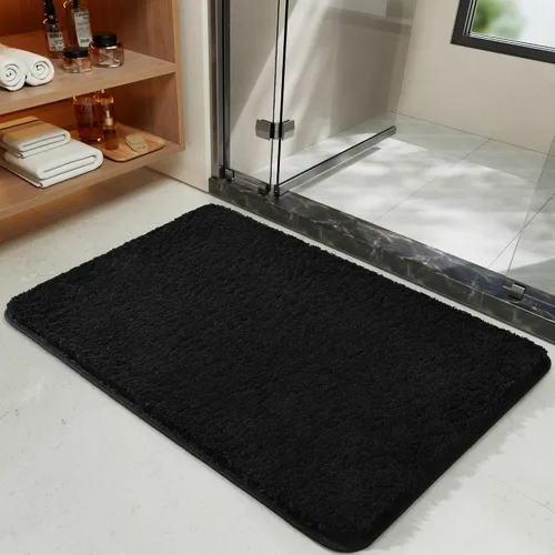 Miniatura 6 de LOCHAS Alfombra de baño de 24 x 17 pulgadas, de microfibra suave, gruesa y absorbente, lavable a máquina, alfombra de baño antideslizante de felpa