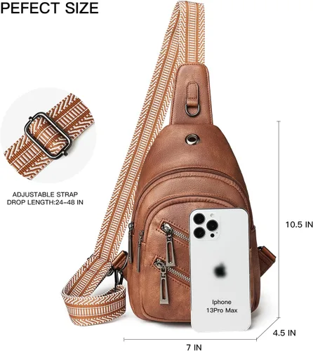 Miniatura 3 de Bolso bandolera de 7L para mujeres y hombres, bolsas de pecho cruzadas, mochila pequeña, riñonera, bolsa de viaje para el hombro