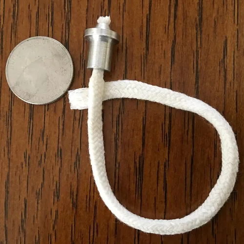 Miniatura 4 de Firefly Fuels - Soportes pequeños de aluminio para mecha de 5/16 pulgadas con mechas de algodón de 0.142 in, 10 unidades, juego reutilizable