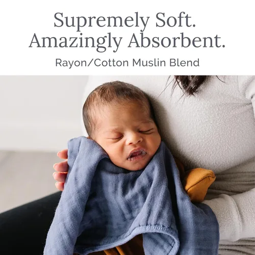 Miniatura 4 de Natemia Paños de muselina ultra suaves para eructos, grandes, súper absorbentes, para recién nacidos, lavables a máquina para babas y desordenes