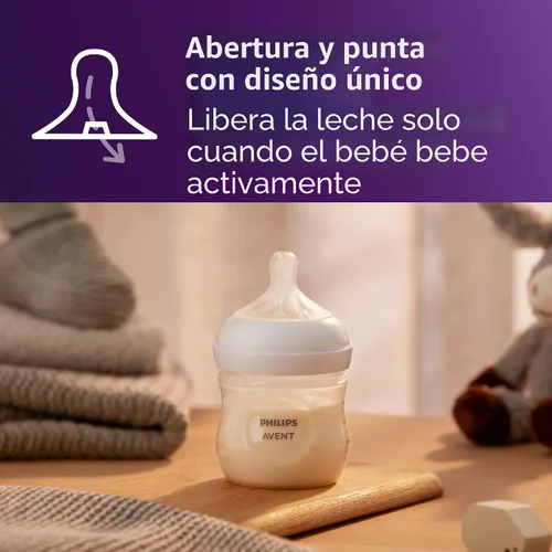 Miniatura 3 de Philips AVENT - Biberón natural con boquilla de respuesta natural, transparente, 4 onzas, paquete de 4, SCY900/04